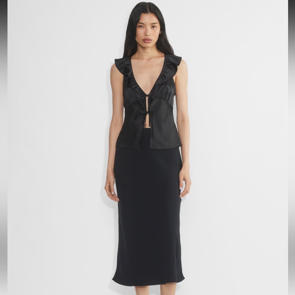 ARITZIA TONKA SATIN BLOUSE